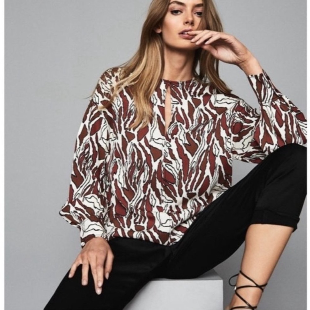 Reiss Alana Tiger Print Shirt